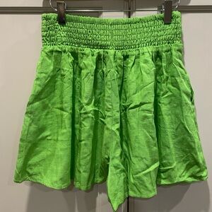 Green Flowy Shorts w/ Pockets
